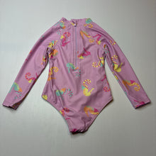 Load image into Gallery viewer, Girls Cotton On, long sleve swim one-piece, seahorses, FUC, size 3,  
