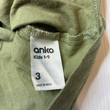 Load image into Gallery viewer, Girls Anko, khaki cotton long sleeve tee / top, EUC, size 3,  