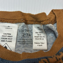 Load image into Gallery viewer, Boys Carters, cotton long sleeve pyjama top, wolves, GUC, size 7,  