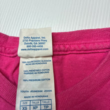 Load image into Gallery viewer, Girls DELTA, pink cotton tee / top, Sz: XS, armpit to armpit: 28.5cm, FUC, size 3-4,  