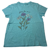 Load image into Gallery viewer, Girls Target, organic cotton tee / top, flowers, GUC, size 12,  