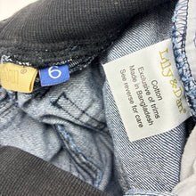 Load image into Gallery viewer, Boys Lily &amp; Dan, dark denim cargo pants, elasticated, Inside leg: 43cm, FUC, size 6,  