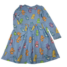 Load image into Gallery viewer, Girls Care Bears, cotton long sleeve dress, marks front, back &amp; sleeves, FUC, size 6, L: 60cm