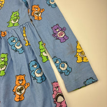Load image into Gallery viewer, Girls Care Bears, cotton long sleeve dress, marks front, back &amp; sleeves, FUC, size 6, L: 60cm