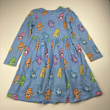 Load image into Gallery viewer, Girls Care Bears, cotton long sleeve dress, marks front, back &amp; sleeves, FUC, size 6, L: 60cm