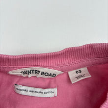 Load image into Gallery viewer, Girls Country Road, cotton long sleeve tee / top, sequins, marks on sleeves, FUC, size 3,  