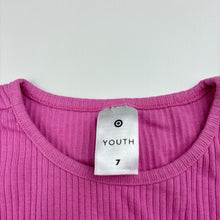Load image into Gallery viewer, Girls Target, ribbed stretchy tee / top, GUC, size 7,  