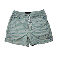 Load image into Gallery viewer, Boys Indie, embroidered board shorts, elasticated, sharks, FUC, size 6,  