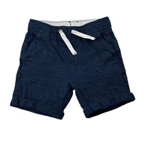 Load image into Gallery viewer, Boys Anko, navy linen / cotton shorts, elasticated, FUC, size 3,  