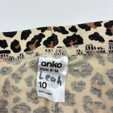 Load image into Gallery viewer, Girls Anko, stretchy leopard print leggings, Inside leg: 55cm, FUC, size 10,  