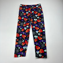 Load image into Gallery viewer, Girls Halloween, soft feel stretchy leggings, Sz: S, W: 25cm unstretched, Inside leg: 39cm, GUC, size 5-7,  
