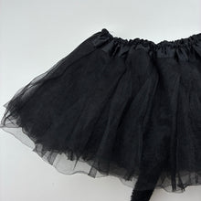 Load image into Gallery viewer, Girls Halloween, black tulle skirt, cats tail, elasticated, no size, W: 23cm across unstretched, GUC, size 4-6,  