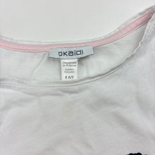 Load image into Gallery viewer, Girls Okaidi, cotton tee / top, flip sequin heart, FUC, size 8,  