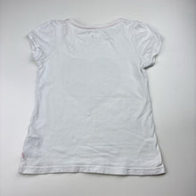 Load image into Gallery viewer, Girls Okaidi, cotton tee / top, flip sequin heart, FUC, size 8,  