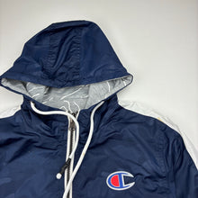 Load image into Gallery viewer, Boys Champion, reversible zip up hooded track top / jacket, no size, armpit to armpit: 44cm, shoulder to cuff: 51cm, FUC, size 10-12,  