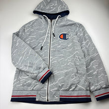 Load image into Gallery viewer, Boys Champion, reversible zip up hooded track top / jacket, no size, armpit to armpit: 44cm, shoulder to cuff: 51cm, FUC, size 10-12,  