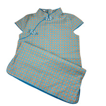 Load image into Gallery viewer, Girls checked, lightweight tunic dress, armpit to armpit: 36cm, GUC, size 7-8, L: 63cm