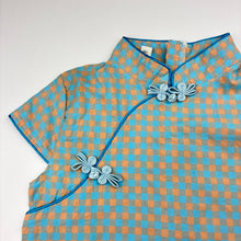 Load image into Gallery viewer, Girls checked, lightweight tunic dress, armpit to armpit: 36cm, GUC, size 7-8, L: 63cm
