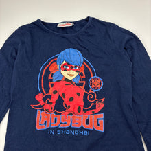 Load image into Gallery viewer, Girls Miraculous, Ladybug navy cotton long sleeve top, GUC, size 7-8,  