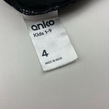 Load image into Gallery viewer, Girls Anko, black cotton long sleeve tee / top, EUC, size 4,  