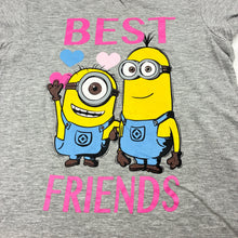 Load image into Gallery viewer, Girls Despicable Me, Minions grey marle tee / top, FUC, size 7-8,  