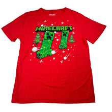 Load image into Gallery viewer, Boys Mojang, Minecraft Christmas cotton tee / top, EUC, size 14,  