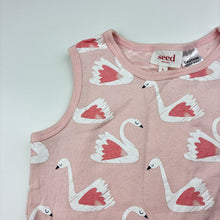 Load image into Gallery viewer, Girls Seed, pink cotton pyjama top, swans, FUC, size 5,  