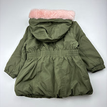 Load image into Gallery viewer, Girls Target, khaki hooded jacket / coat, FUC, size 2,  
