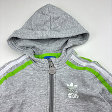 Load image into Gallery viewer, Boys Adidas, Star Wars Yoda zip hoodie sweater, light marks on cuffs, FUC, size 2-3,  
