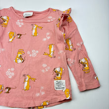 Load image into Gallery viewer, Girls GUESS HOW MUCH I LOVE YOU, cotton long sleeve top, no size, armpit to armpit: 28.5cm, shoulder to cuff: 29cm, GUC, size 2,  