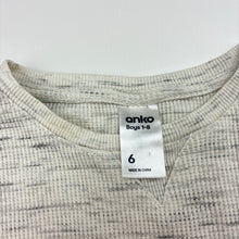 Load image into Gallery viewer, Boys Anko, grey marle waffle long sleeve top, EUC, size 6,  