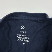 Load image into Gallery viewer, Boys Target, navy organic cotton tee / top, EUC, size 7,  