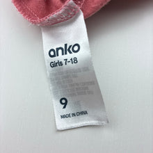 Load image into Gallery viewer, Girls Anko, pink elastic waist top, roller skates, FUC, size 9,  