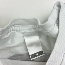 Load image into Gallery viewer, Girls white, cotton tee / top, GUC, size 4,  
