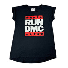 Load image into Gallery viewer, Girls RUN DMC, black cotton tee / top, EUC, size 12,  