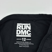 Load image into Gallery viewer, Girls RUN DMC, black cotton tee / top, EUC, size 12,  
