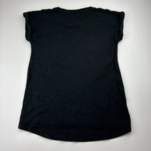 Load image into Gallery viewer, Girls RUN DMC, black cotton tee / top, EUC, size 12,  