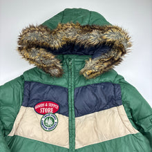 Load image into Gallery viewer, Boys Country Road, puffer jacket / coat, detachable sleeves, light marks, FUC, size 9,  