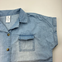 Load image into Gallery viewer, Girls Target, chambray cotton tie front shirt, FUC, size 12,  