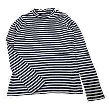 Load image into Gallery viewer, Girls Uniqlo, ribbed navy stripe long sleeve top, FUC, size 12,  