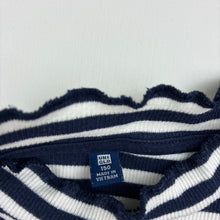 Load image into Gallery viewer, Girls Uniqlo, ribbed navy stripe long sleeve top, FUC, size 12,  