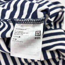 Load image into Gallery viewer, Girls Uniqlo, ribbed navy stripe long sleeve top, FUC, size 12,  
