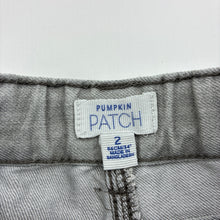 Load image into Gallery viewer, Boys Pumpkin Patch, grey denim shorts, adjustable, FUC, size 2,  