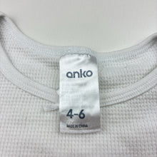 Load image into Gallery viewer, Girls Anko, white waffle cotton pyjama top, FUC, size 4-6,  