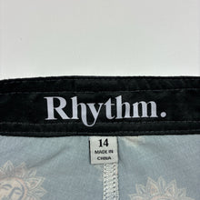Load image into Gallery viewer, Boys Rhythm, lightweight stretch board shorts, wash fade, FUC, size 14,  