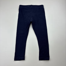 Load image into Gallery viewer, Girls Brilliant Basics, navy leggings, elasticated, GUC, size 2,  