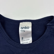 Load image into Gallery viewer, Boys Anko, navy stretchy bodysuit / romper, FUC, size 2,  