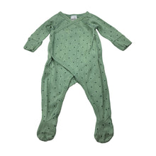 Load image into Gallery viewer, Unisex Cotton On, green ribbed cotton coverall / romper, GUC, size 0000,  