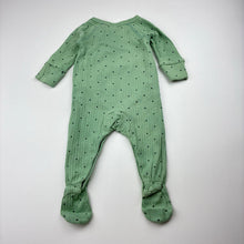 Load image into Gallery viewer, Unisex Cotton On, green ribbed cotton coverall / romper, GUC, size 0000,  