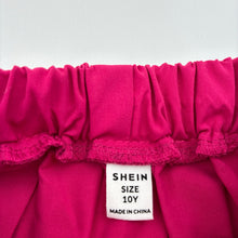 Load image into Gallery viewer, Girls SHEIN, pink lightweight pleated skirt, elasticated, L: 37cm, GUC, size 10,  